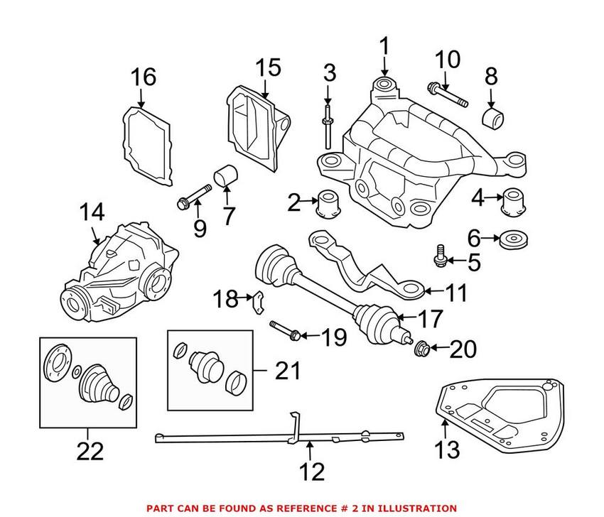 BMW Subframe Bushing - Rear Passenger Side Forward 33316770816